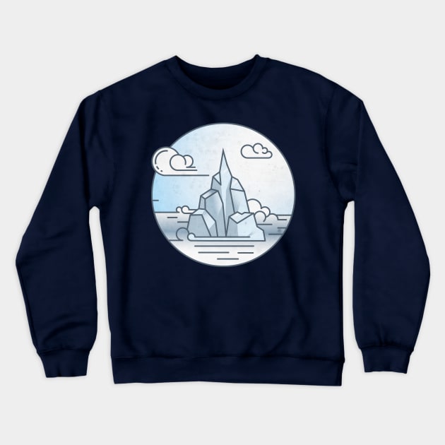 Ice mountain landscape Crewneck Sweatshirt by juliusllopis